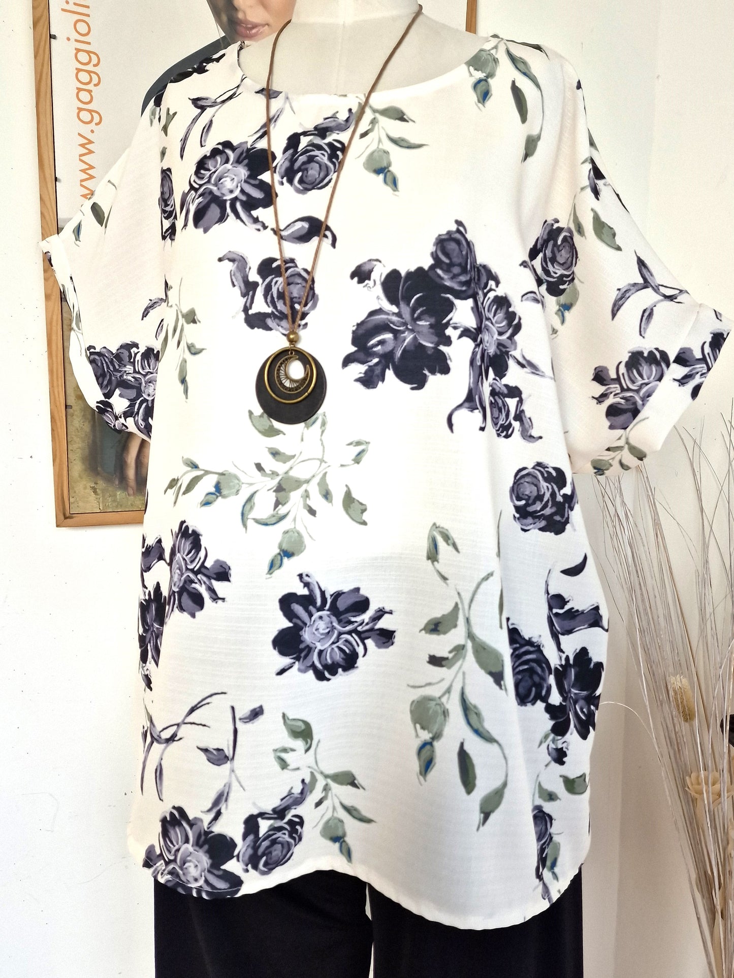 Maxi Maglia con Collana Taglie Forti Stella