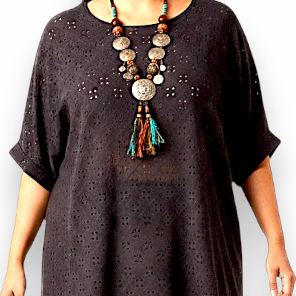 Maxi Maglia Elasticizzata Traforata Ninni
