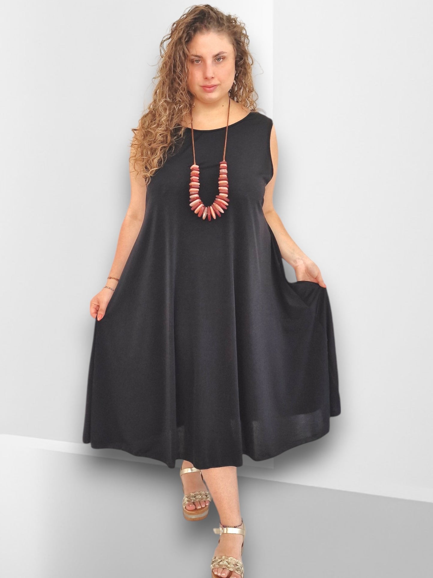 Maxi Abito in Crepe Evita