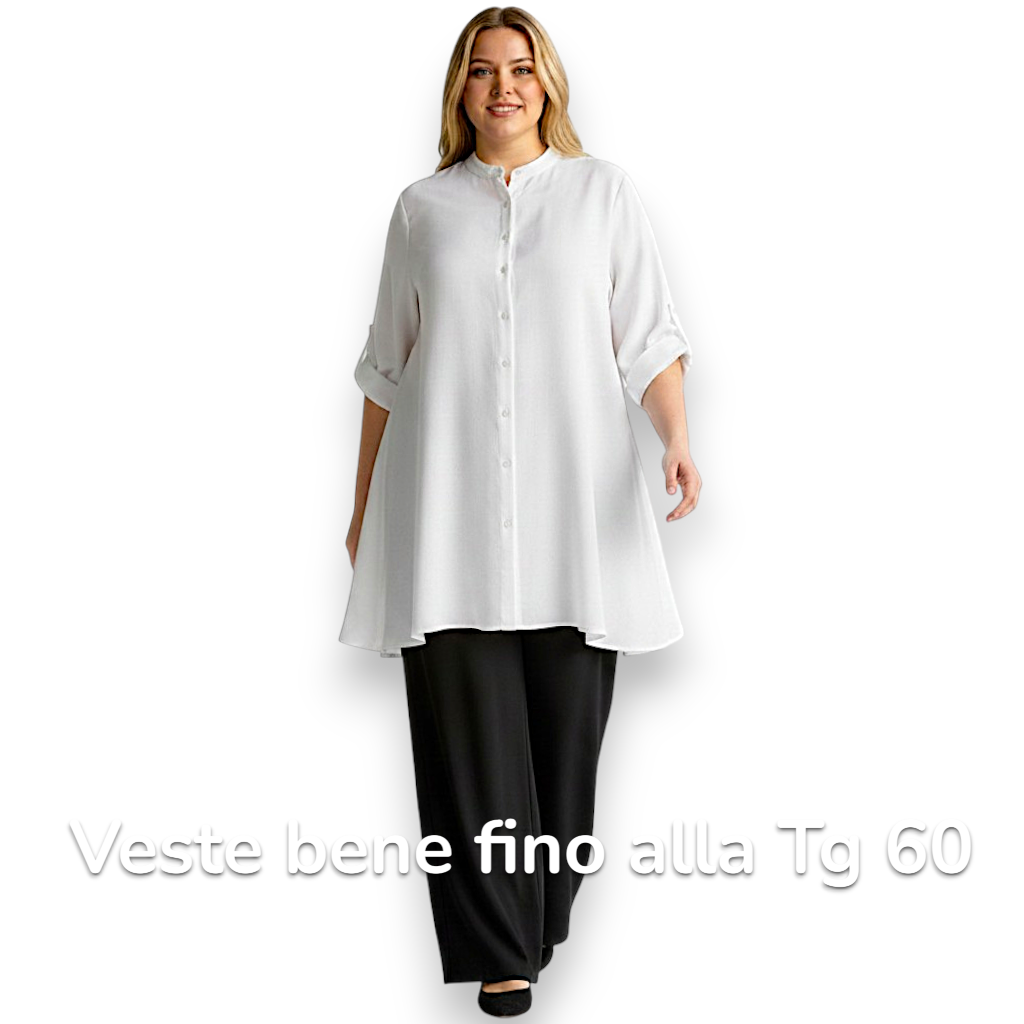 Maxi Camicia Collo Coreano Iside