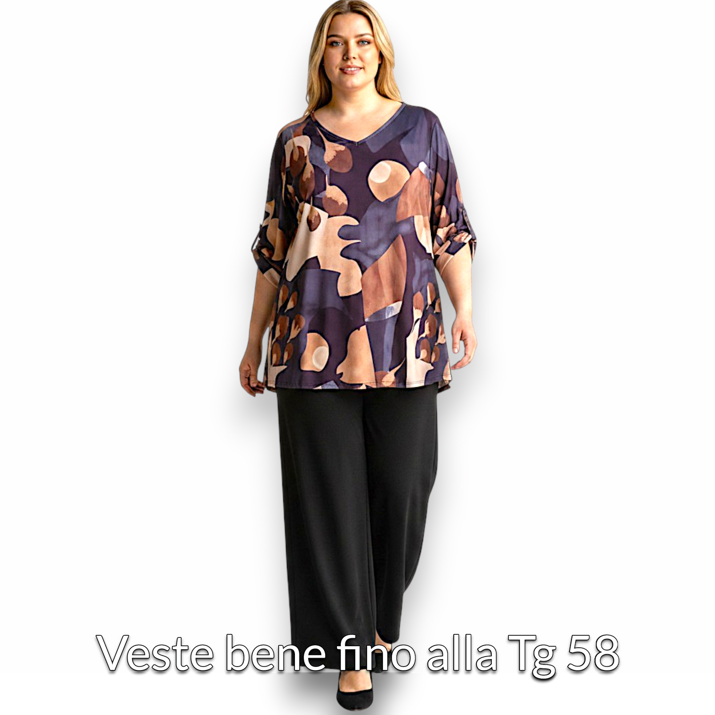Maxi Maglia Elasticizzata Fantasia Fabiola