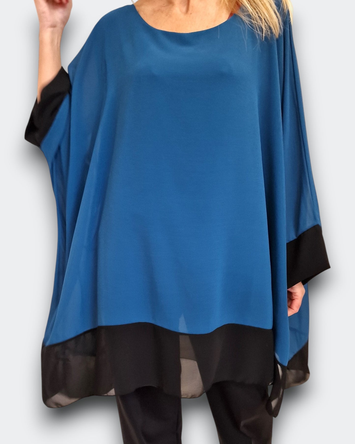 Maxi Maglia Doppia in Georgette e Viscosa Cristina