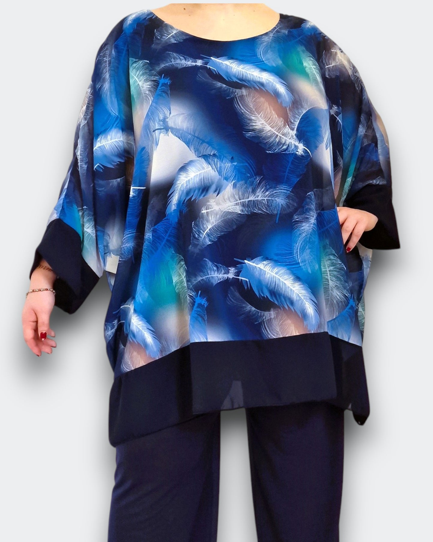 Maxi Maglia Doppia in Georgette e Viscosa Domizia