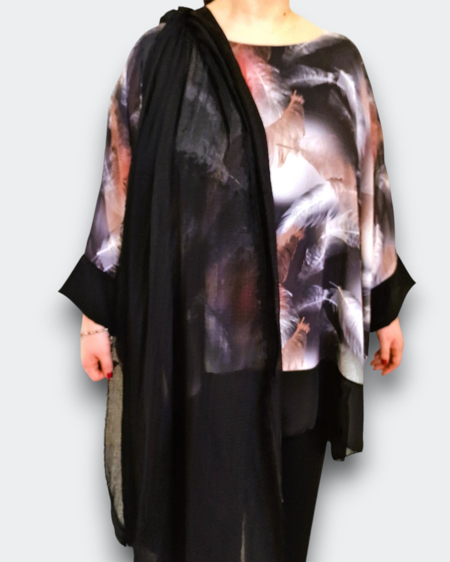 Maxi Maglia Doppia in Georgette e Viscosa Dorella