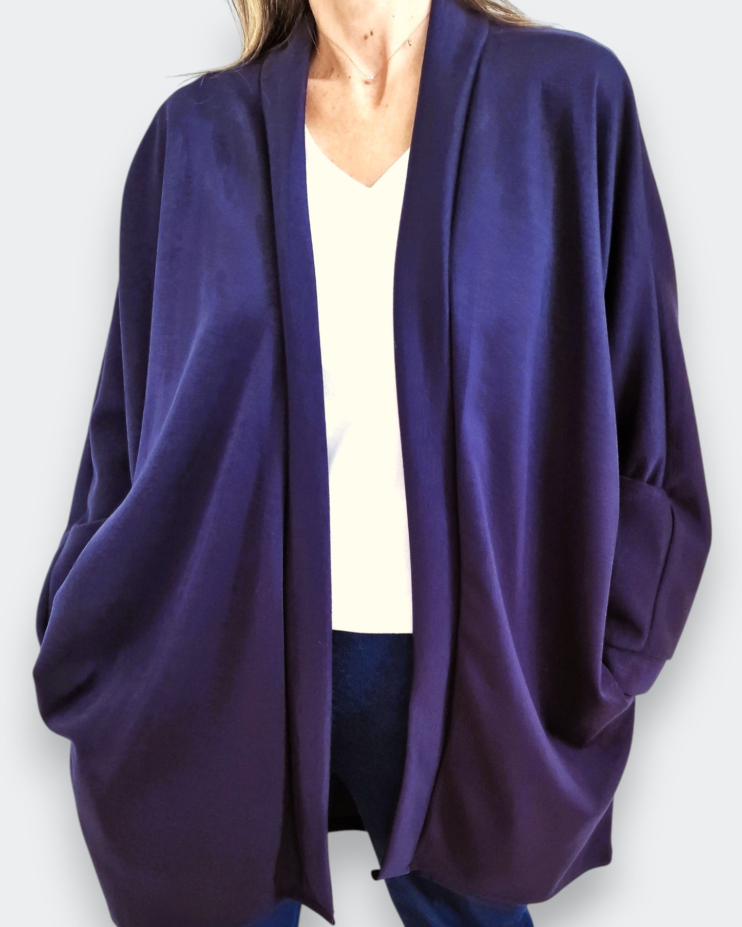 Maxi Cardigan Made in Italy in Felpa Wilma