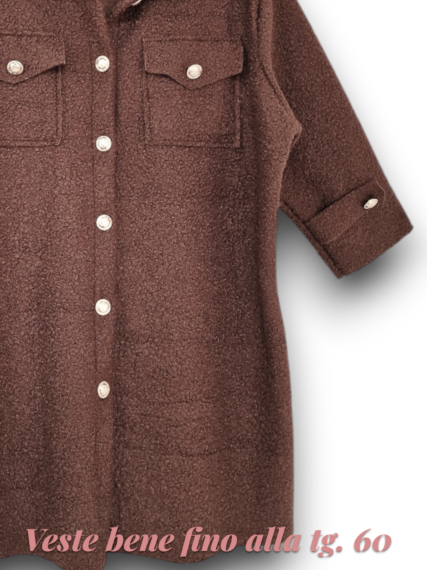 Maxi Giacca Lana Cotta Ortles