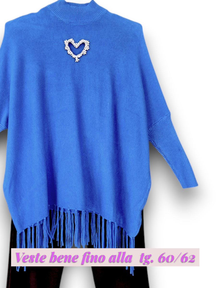 Maxi Maglia con Cuore di Strass Austin