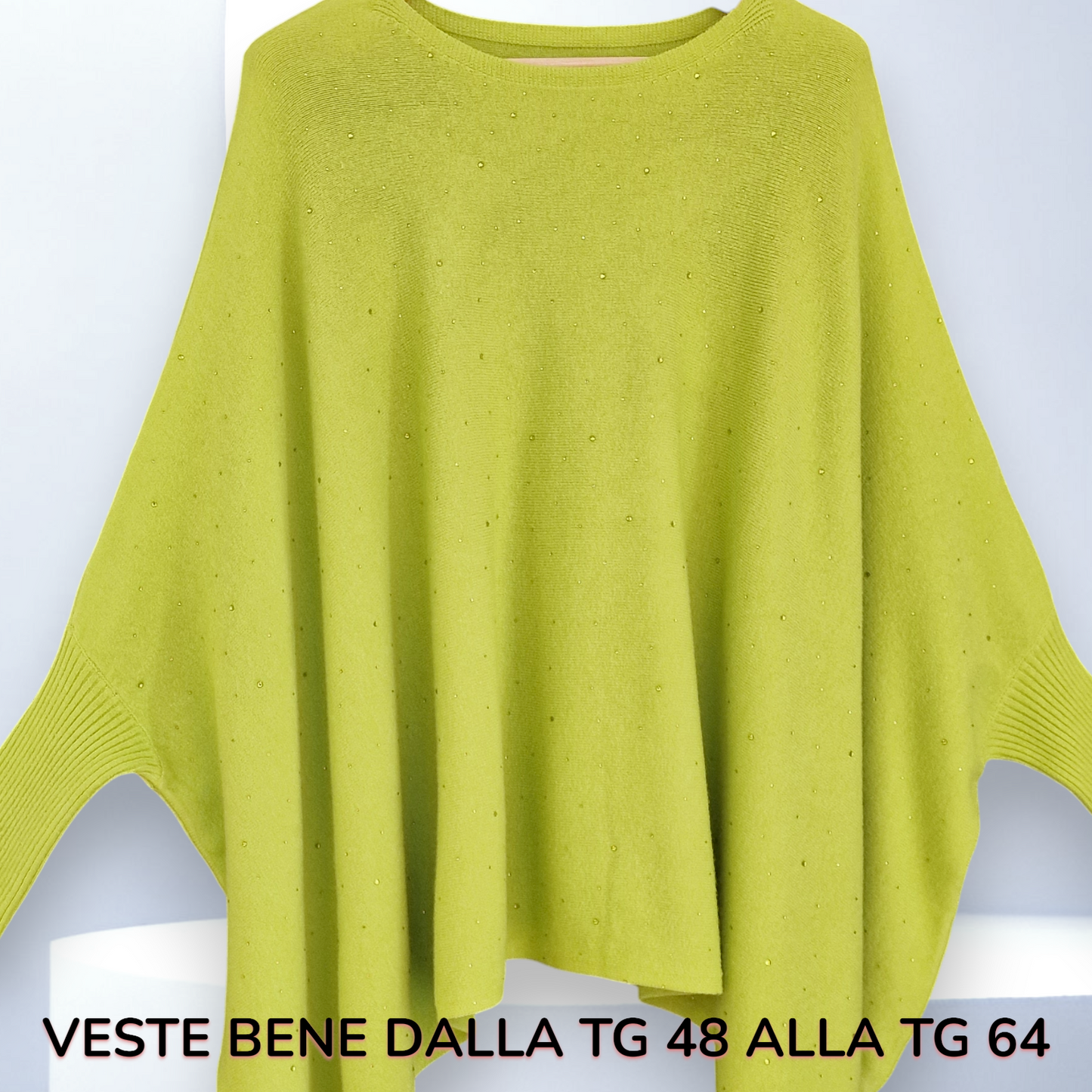 Maxi Poncho con Pendagli e Strass Gimmy