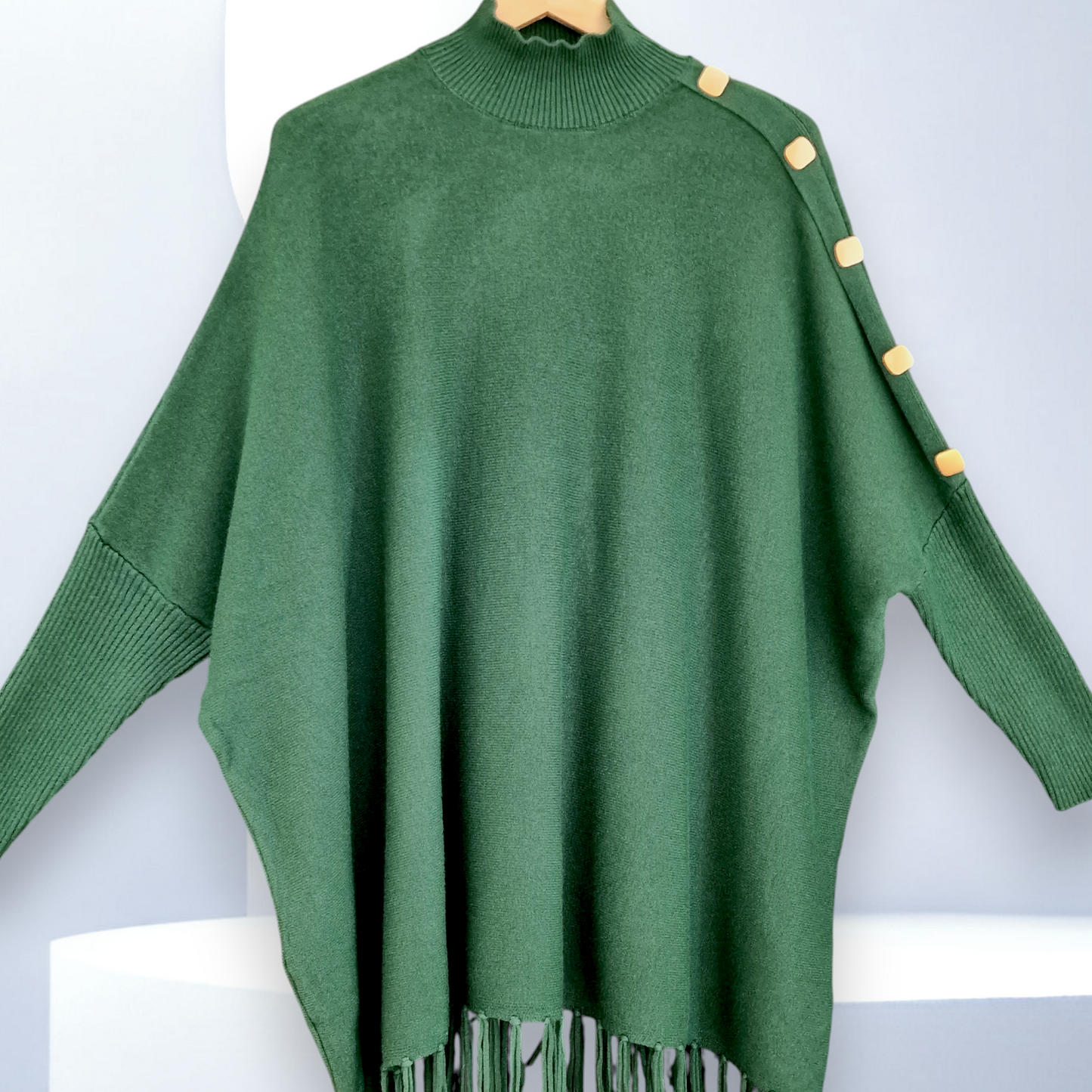 Maxi Maglia con Bottoni Dorati Iulia