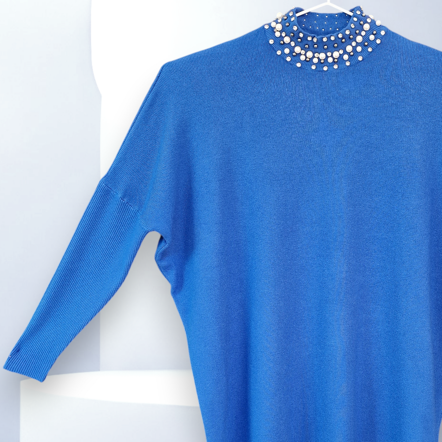 Maxi Maglia con Strass e Perle Nora