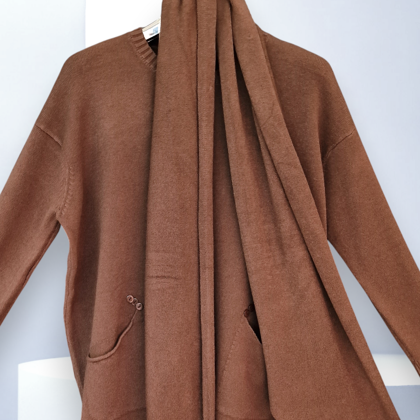 Maxi Maglia con Sciarpa Flowers