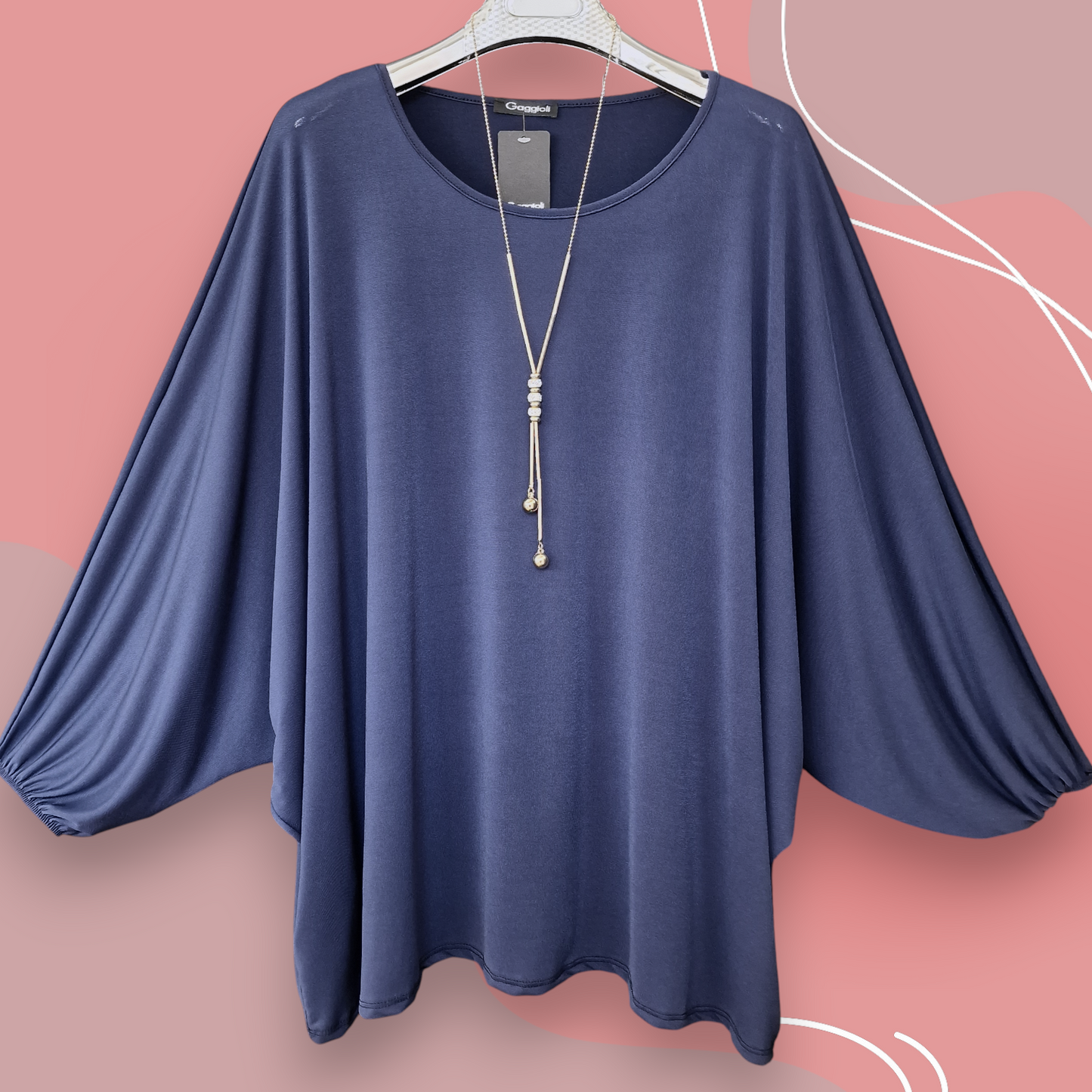 Maxi Maglia in Crepe Con Collana Molly