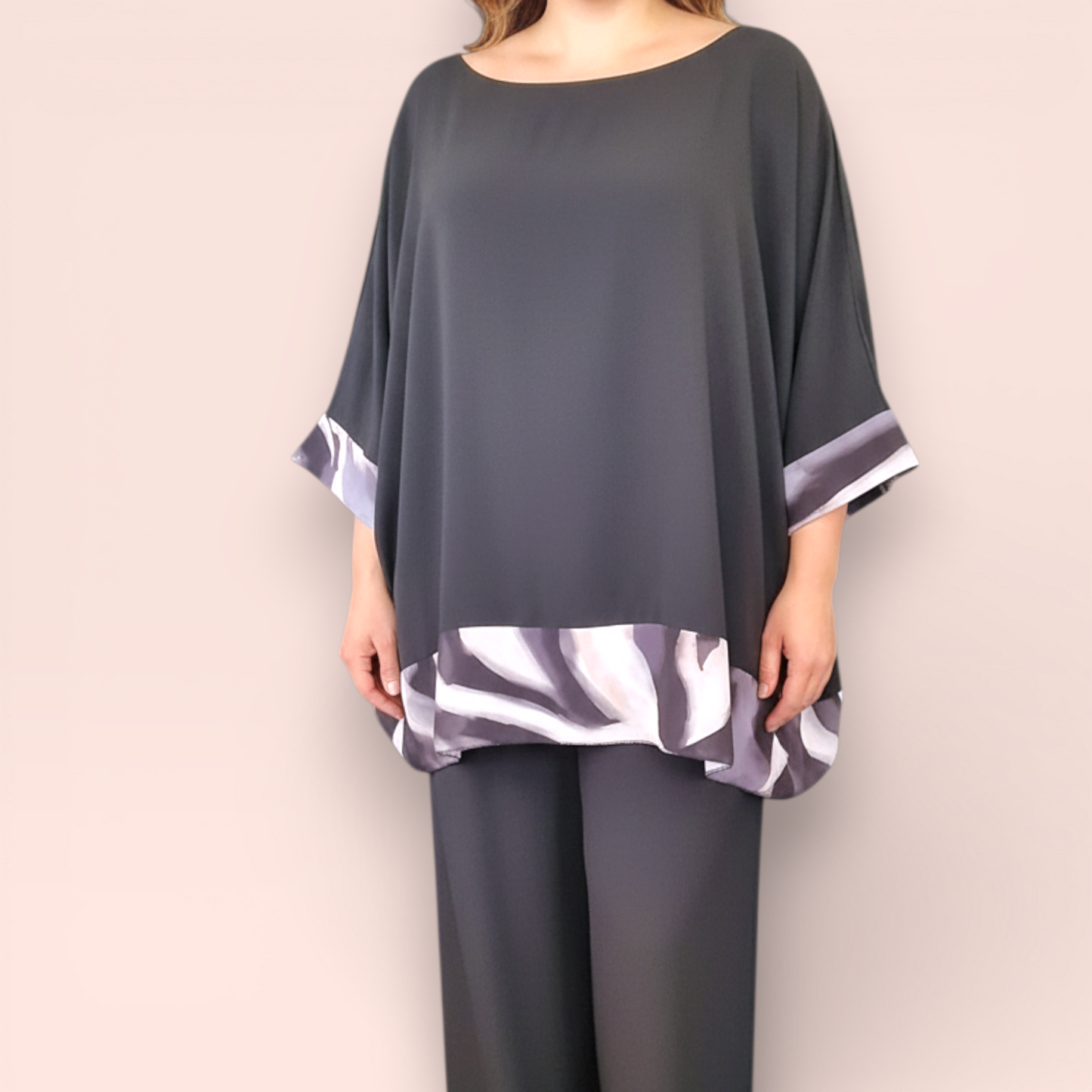 Maxi Maglia Doppia in Georgette e Viscosa Concetta