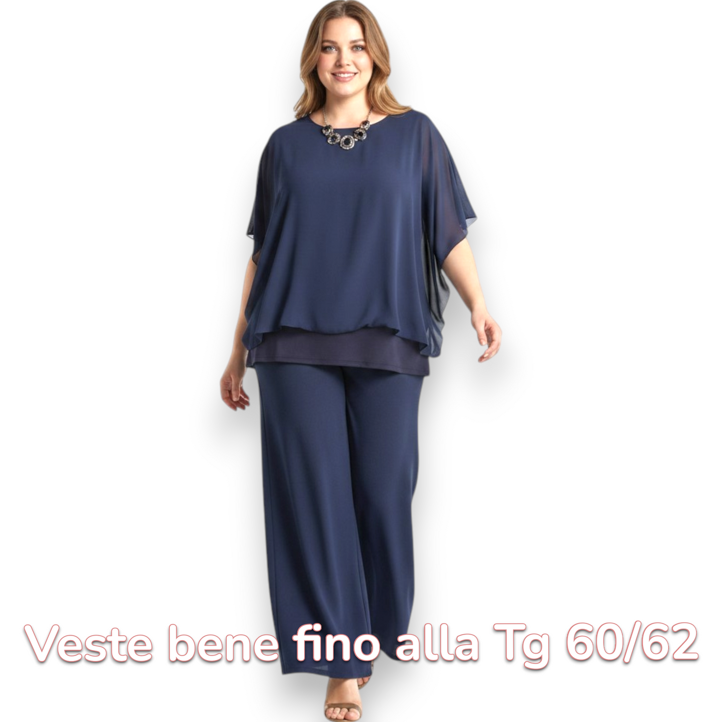 Maxi Maglia in Georgette e Viscosa Diana