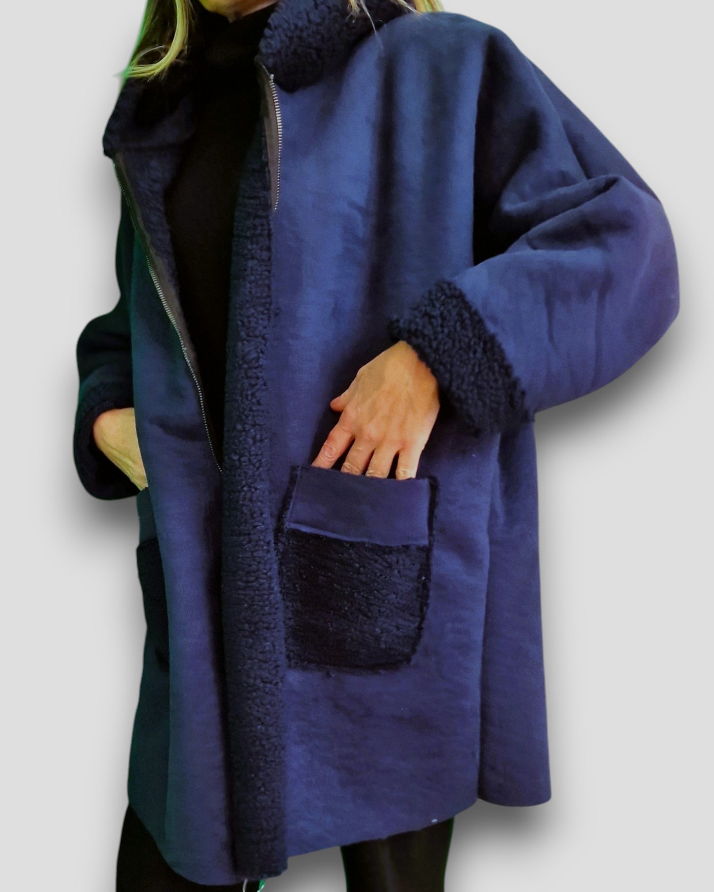 Giacca Taglia Grande Mirtillo