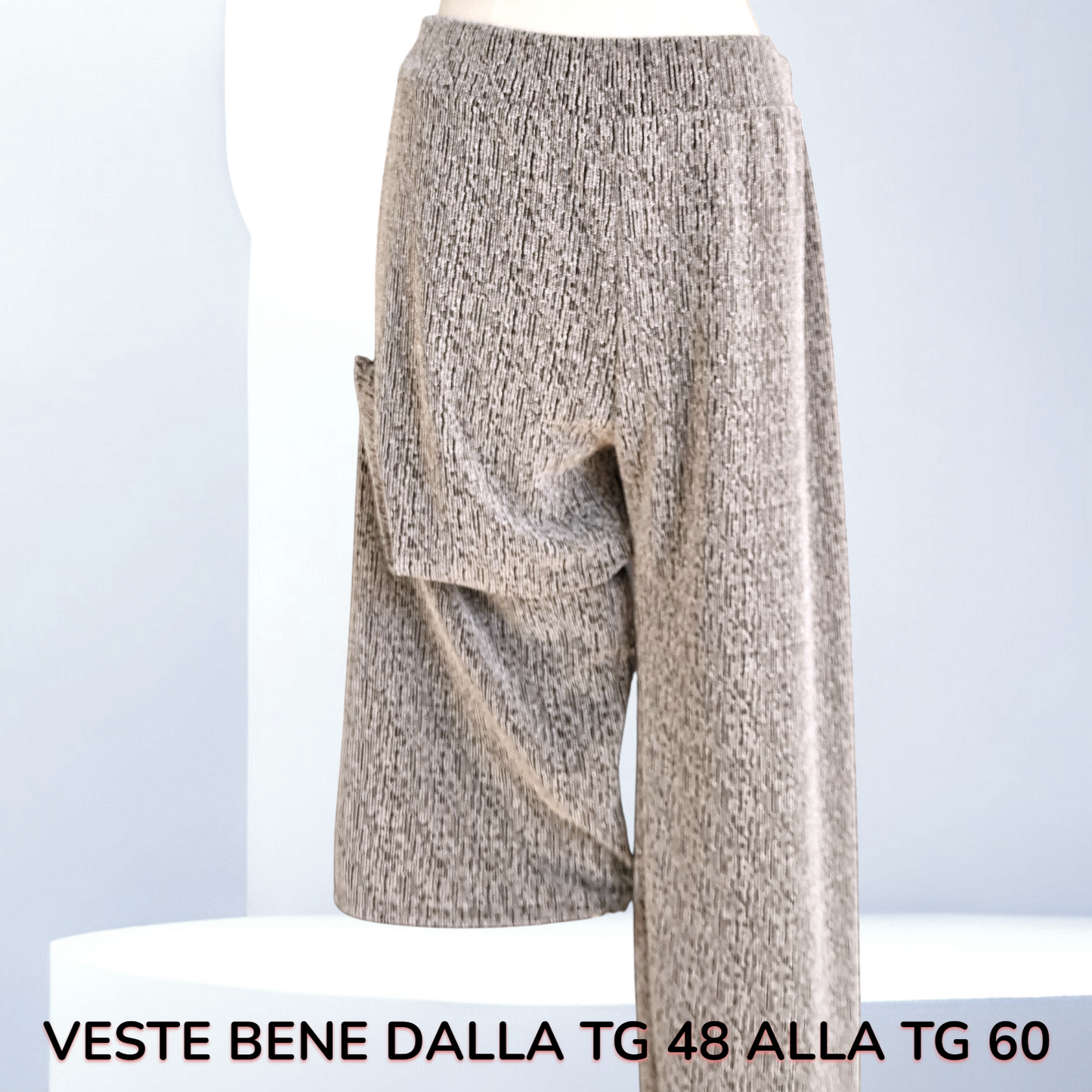 Maxi Completo con Pantalone in Lurex Brillante