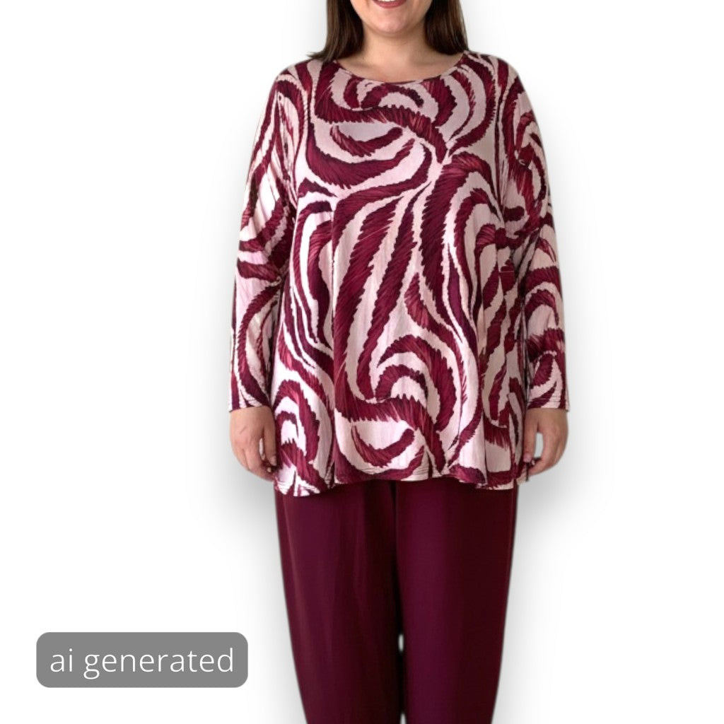 Maxi Maglia in Crepe Pina