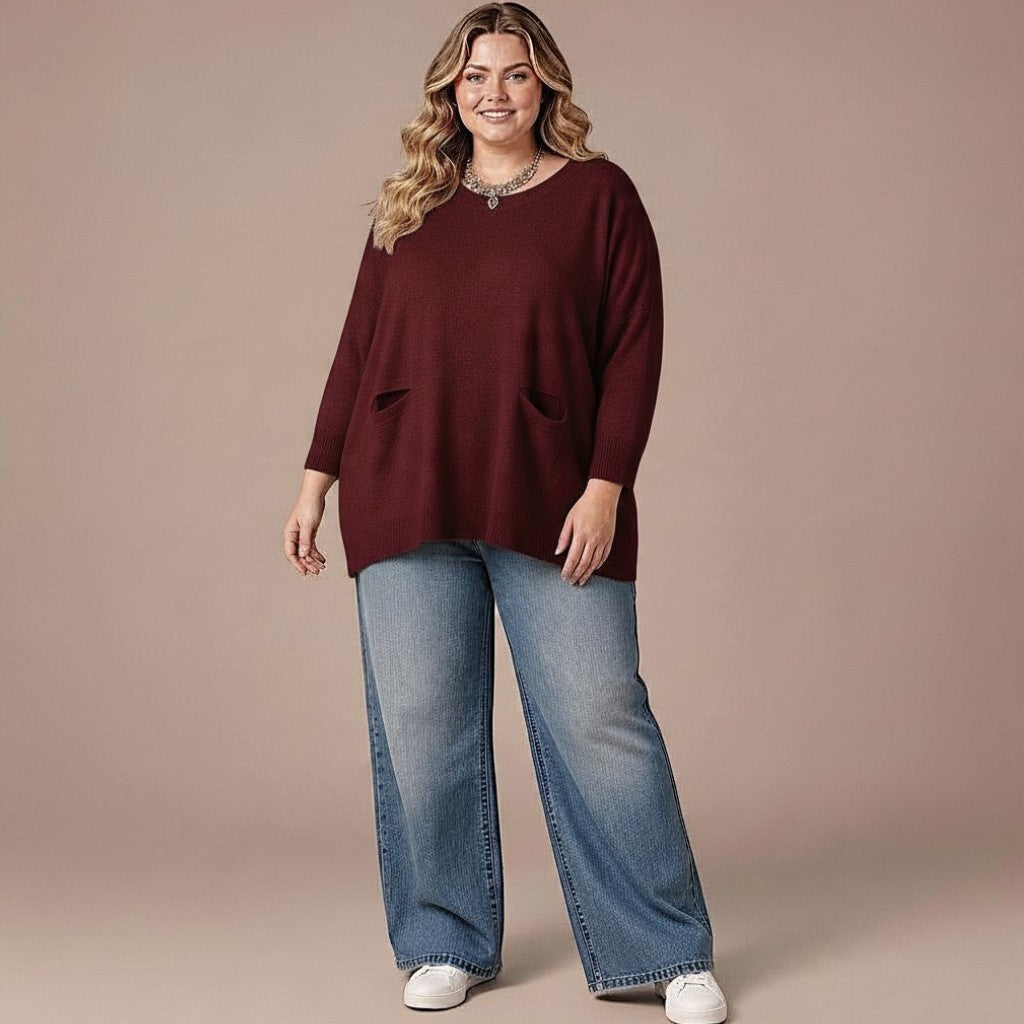 Maxi Maglia effetto Lana Cherry