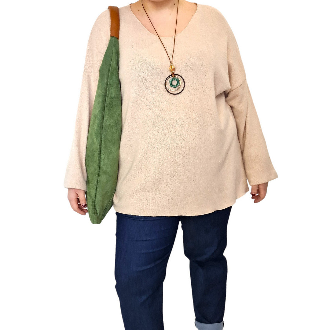 Maglia Taglia Grande con Collana Anna