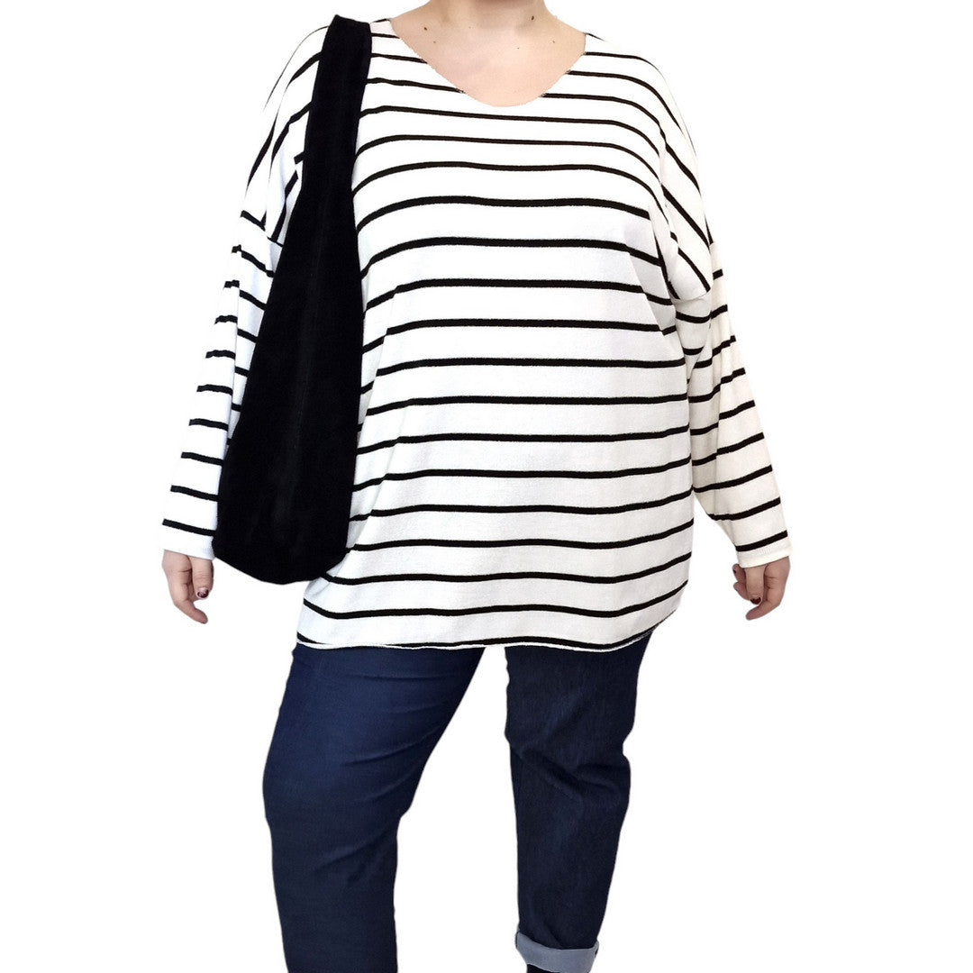 Maglia Taglia Grande A Righe Elma