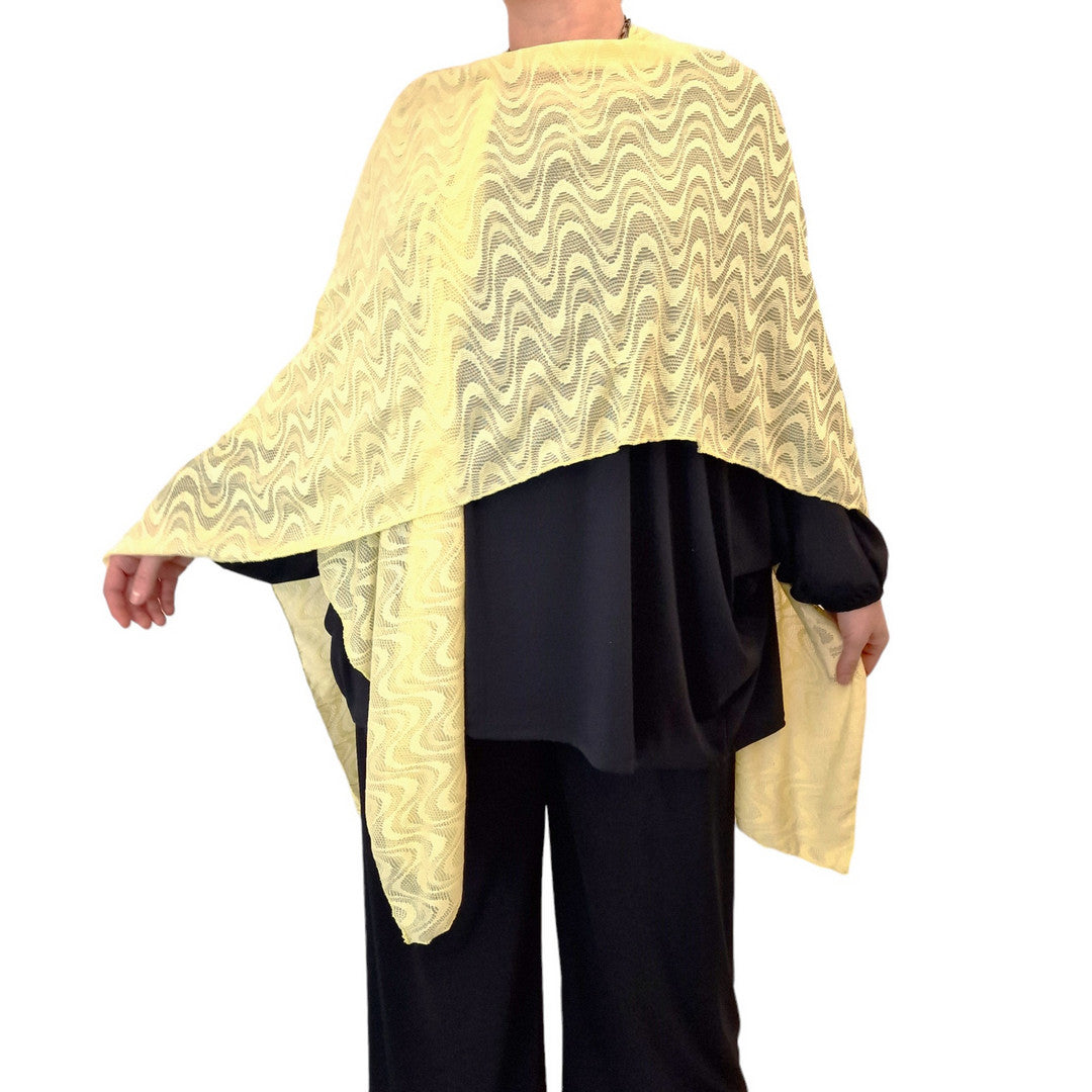 Maxi Stola in Pizzo Elasticizzato Selvaggia