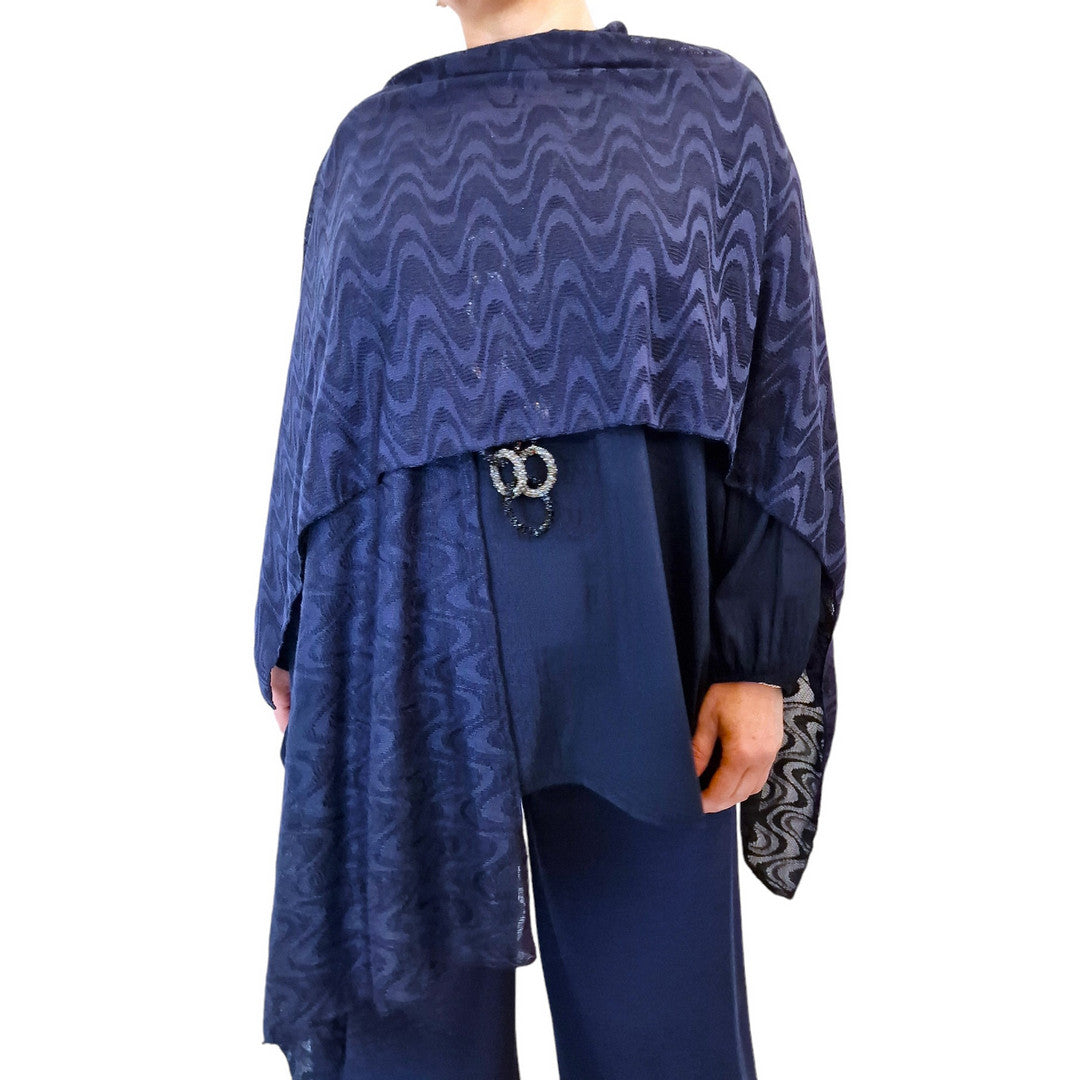 Maxi Stola in Pizzo Elasticizzato Sepora