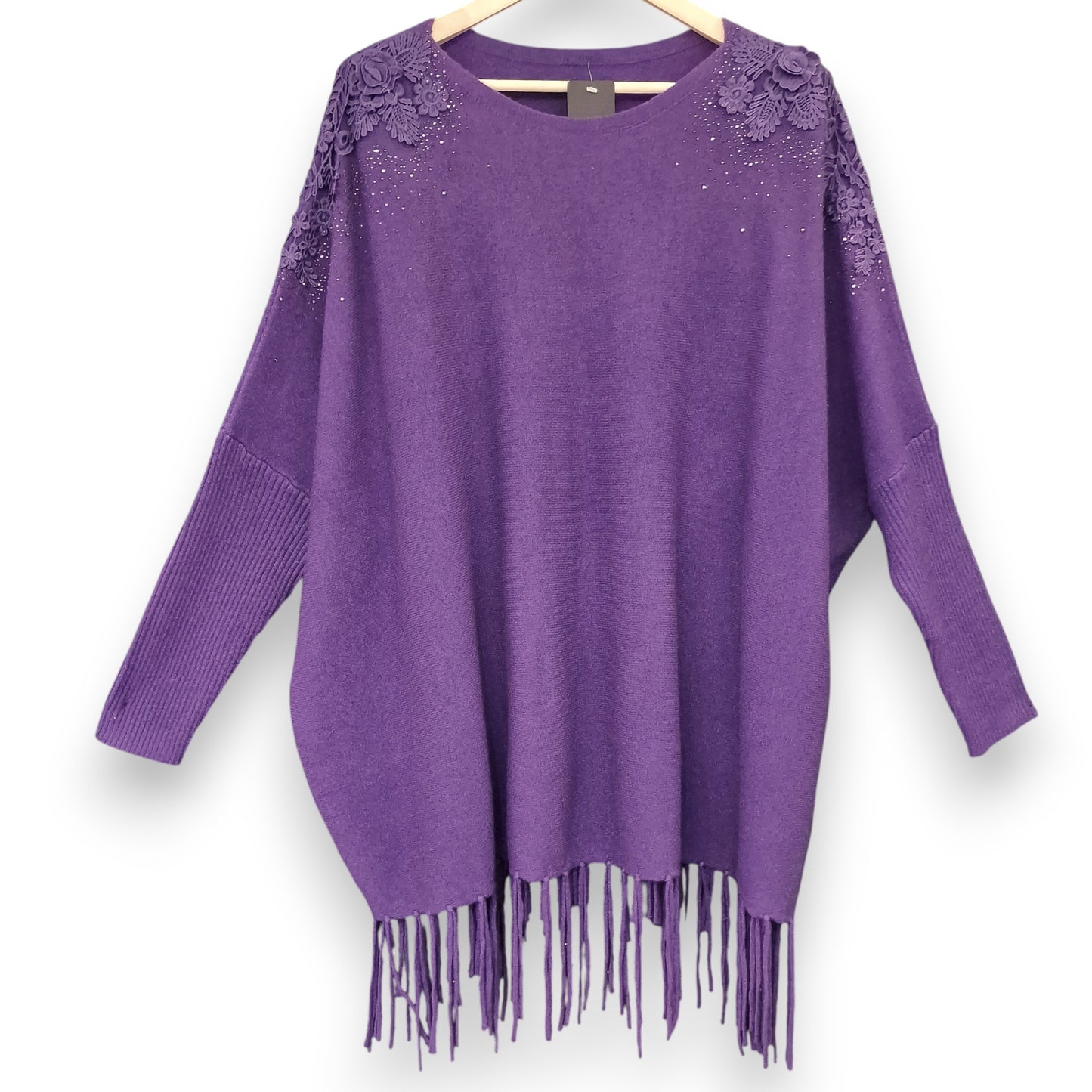 Maxi Maglia con Fiori e Strass Orione