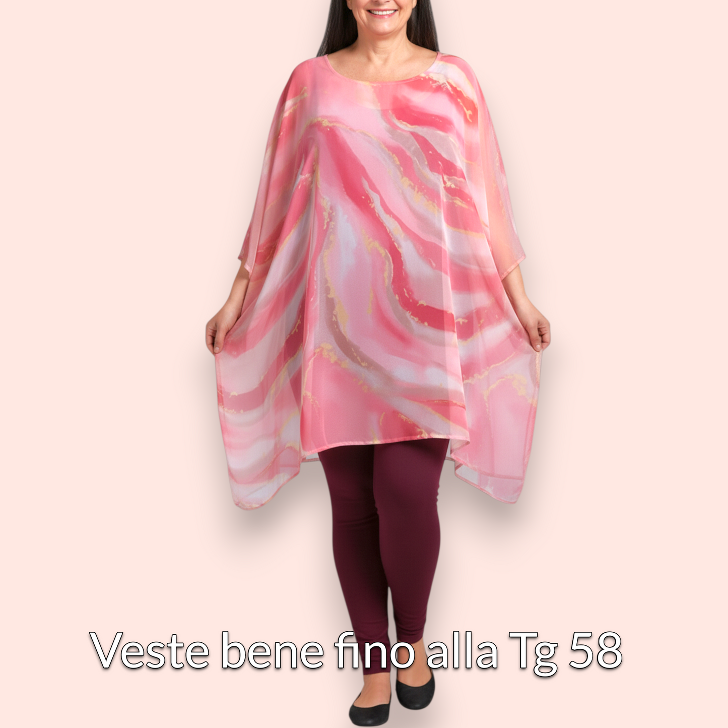 Maxi Maglia Doppia in Tulle e Viscosa Divina