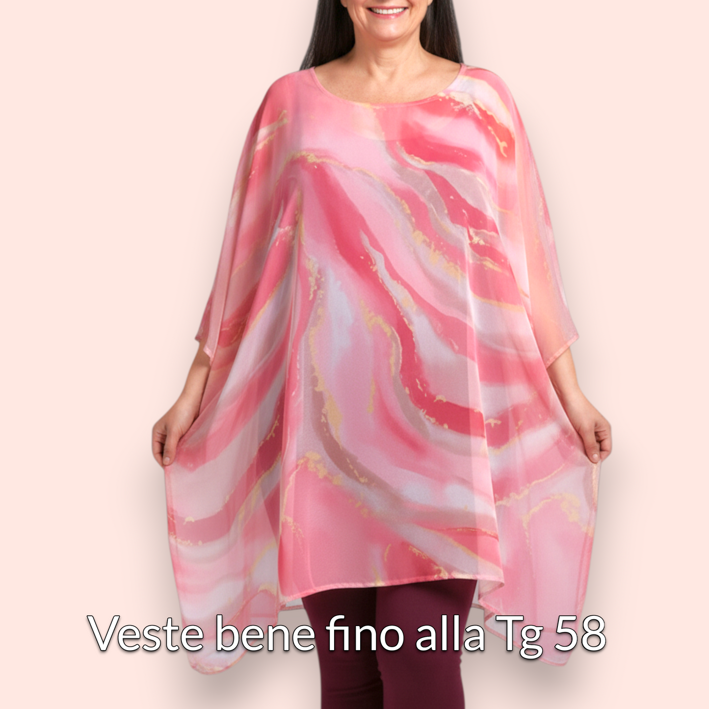 Maxi Maglia Doppia in Tulle e Viscosa Divina