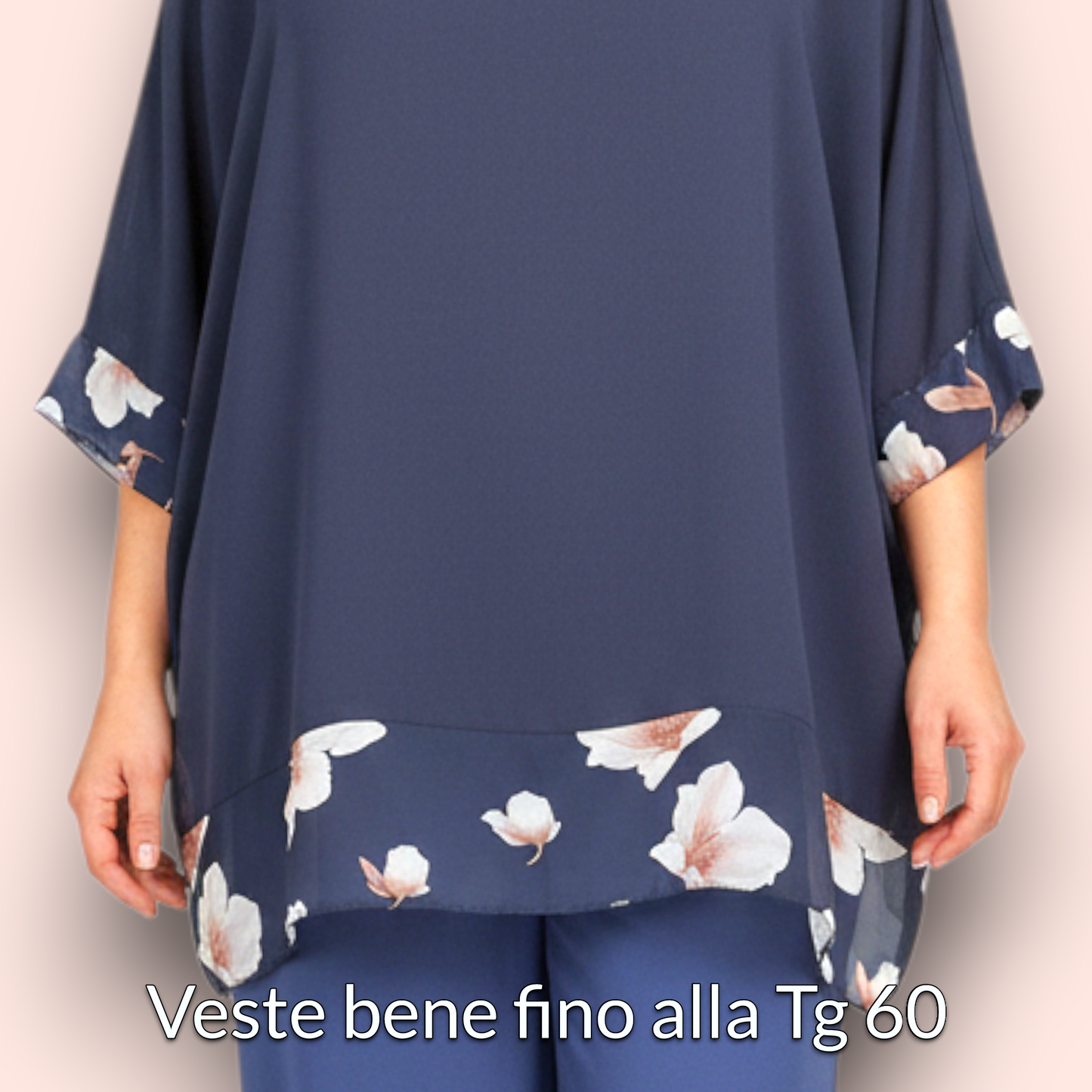 Maxi Maglia Doppia in Georgette e Viscosa Claudia