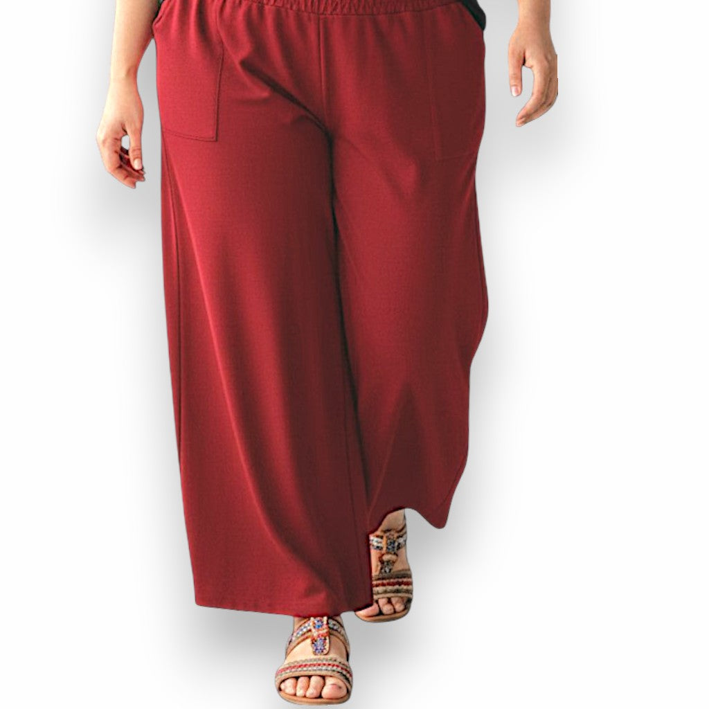 Maxi Pantalone Palazzo 100% Viscosa Morella