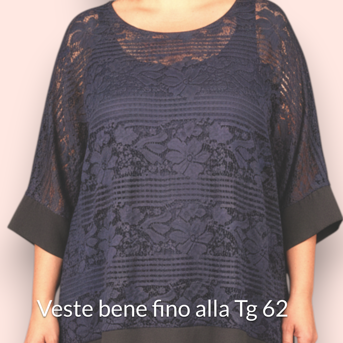 Completo Taglie Forti In Pizzo e Viscosa Ginepro