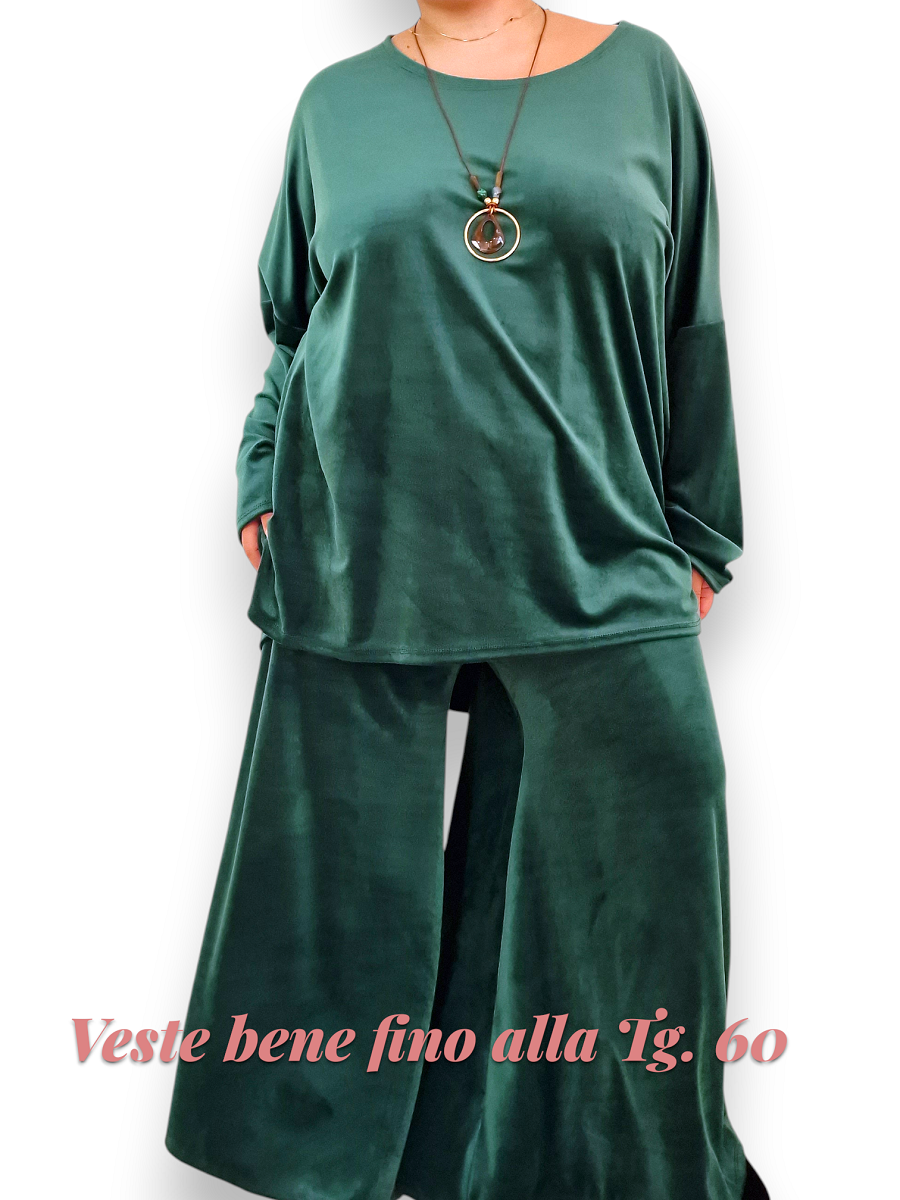 Maxi Maglia con Collana in Velluto Iginia