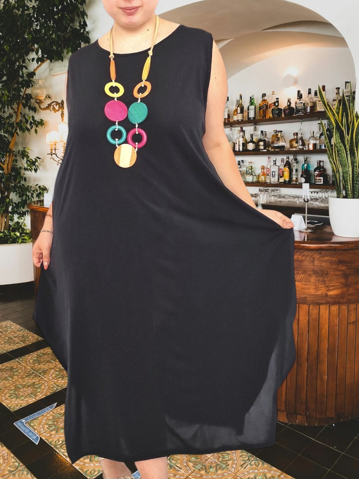 Maxi Abito in Crepe Gioia