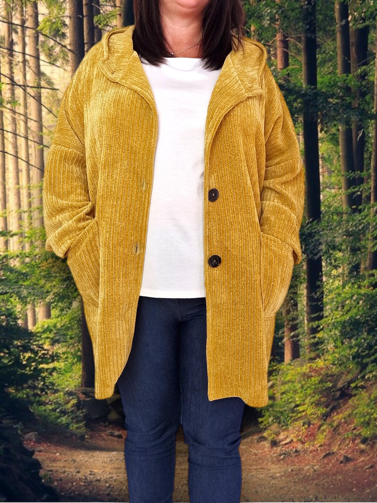 Maxi Giacca Taglia Grande Con Cappuccio Mida