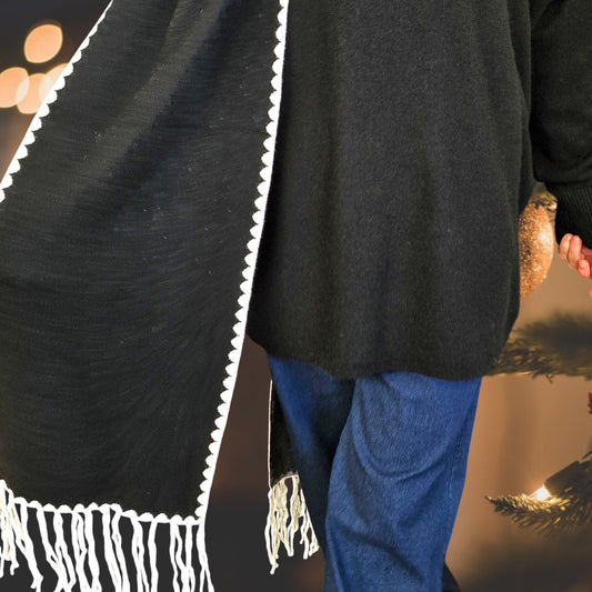 Maxi Maglia con Sciarpa Valda