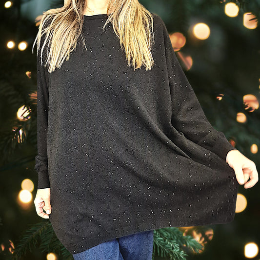 Maxi Maglia con Strass Stars