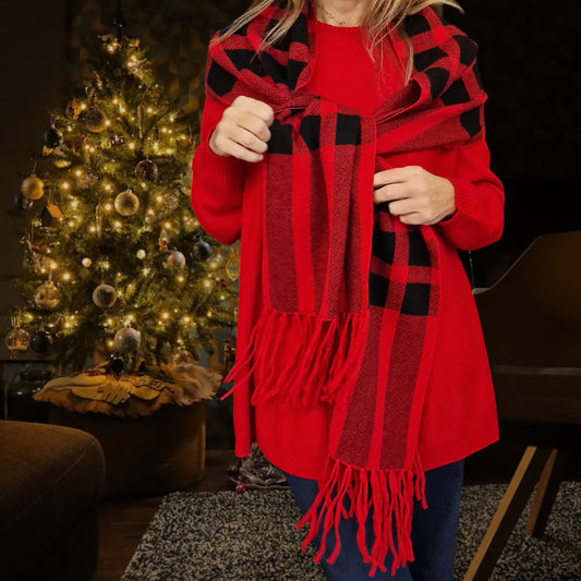 Maxi Maglia con Sciarpa Tamara