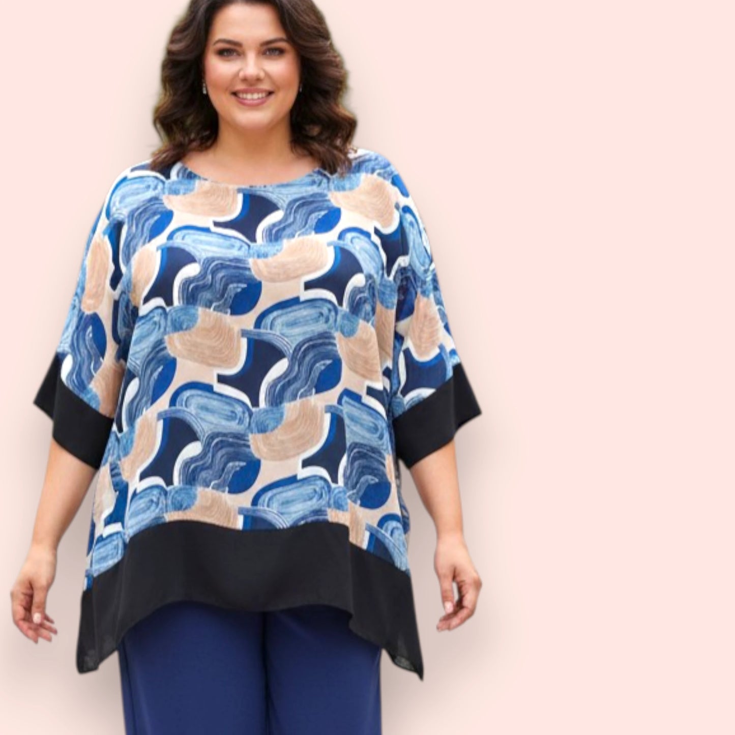 Maxi Maglia Doppia in Georgette e Viscosa Arita