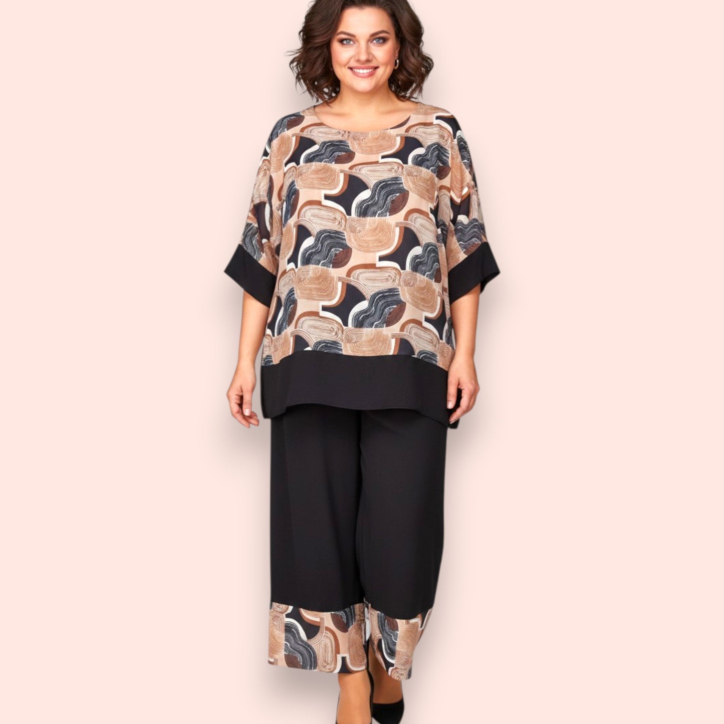 Maxi Maglia Doppia in Georgette e Viscosa Adua