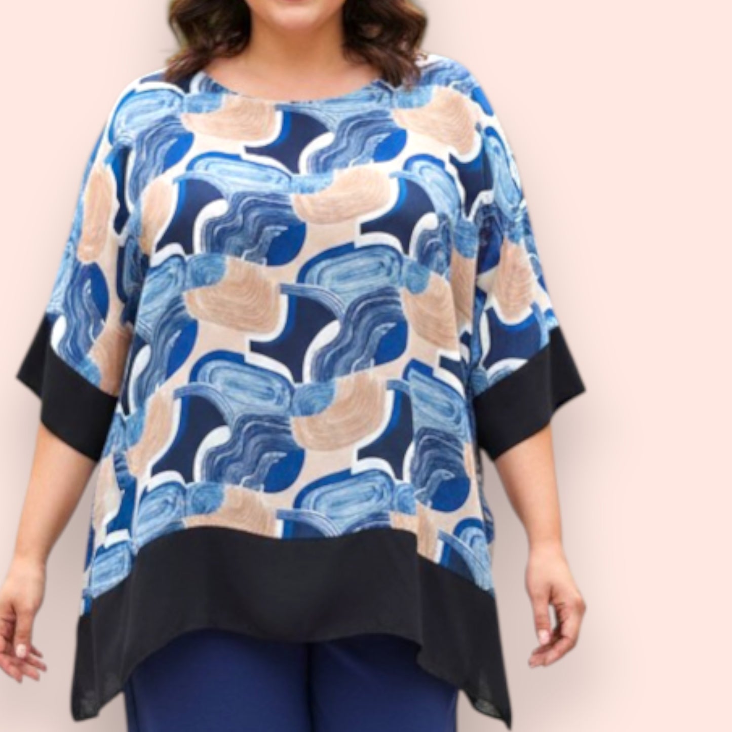 Maxi Maglia Doppia in Georgette e Viscosa Arita