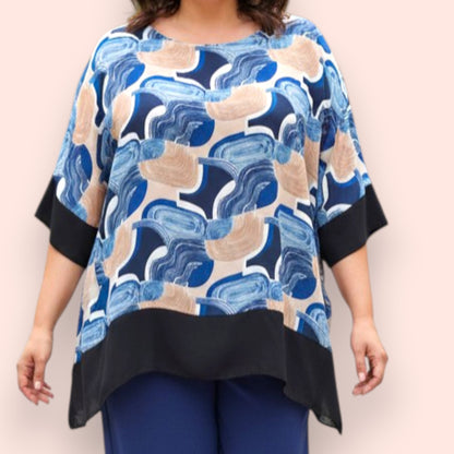 Maxi Maglia Doppia in Georgette e Viscosa Arita