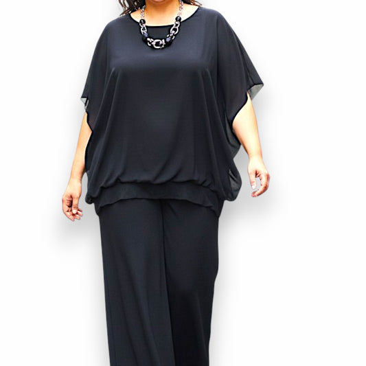 Maxi Maglia in Georgette e Viscosa Domitilla
