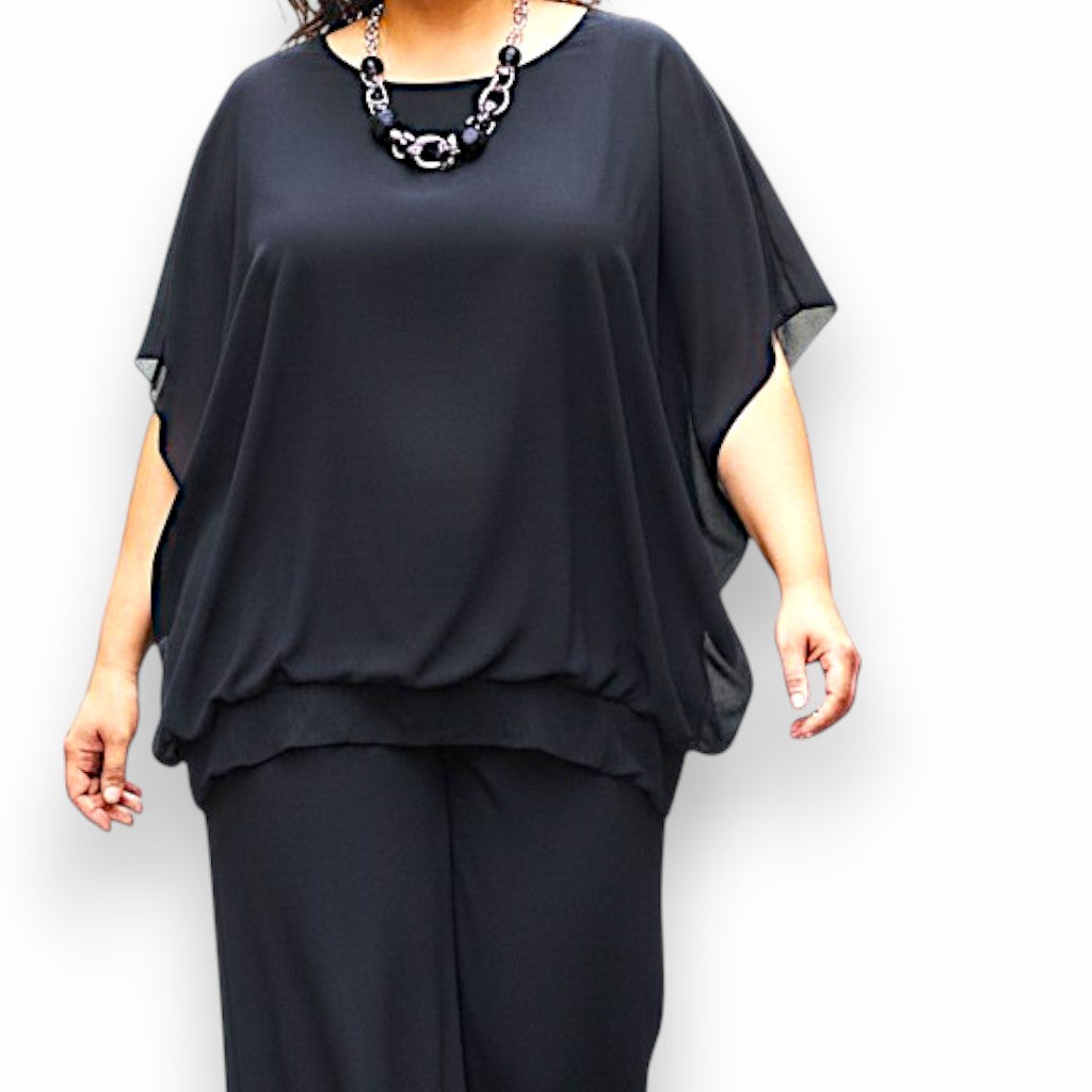 Maxi Maglia in Georgette e Viscosa Domitilla