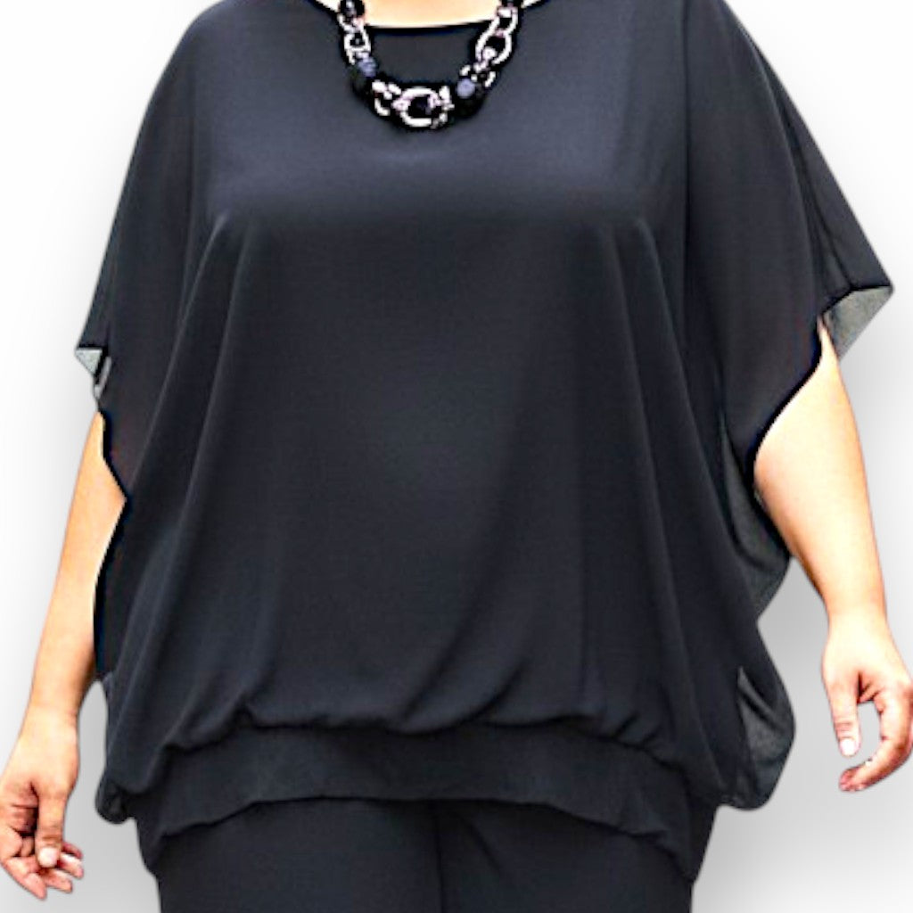 Maxi Maglia in Georgette e Viscosa Domitilla