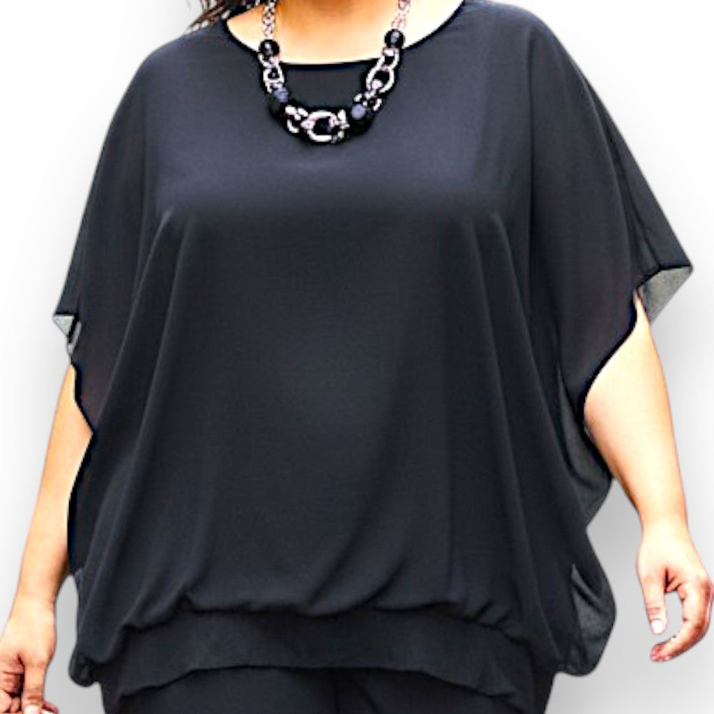 Maxi Maglia in Georgette e Viscosa Domitilla