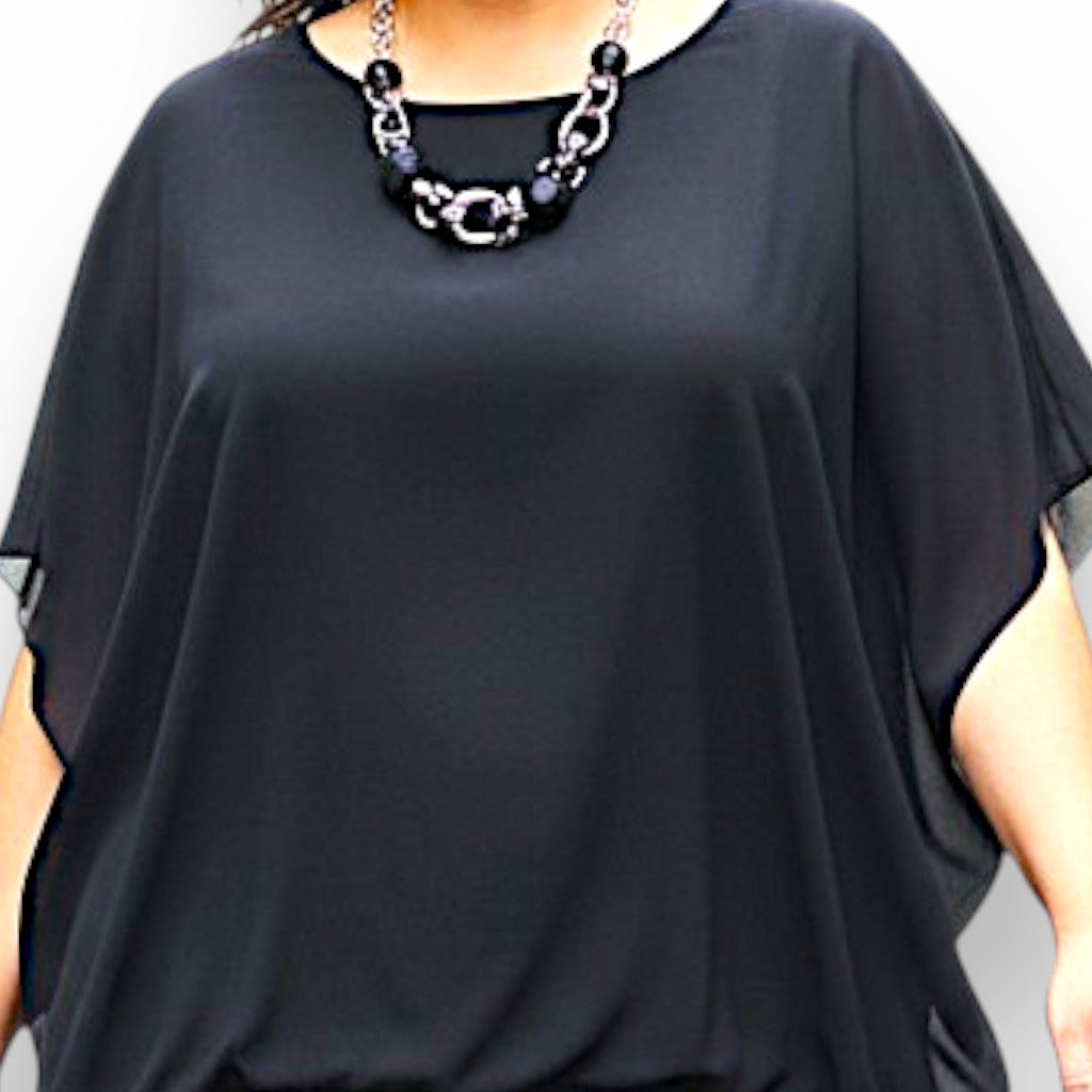 Maxi Maglia in Georgette e Viscosa Domitilla