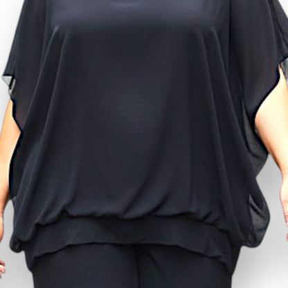 Maxi Maglia in Georgette e Viscosa Domitilla