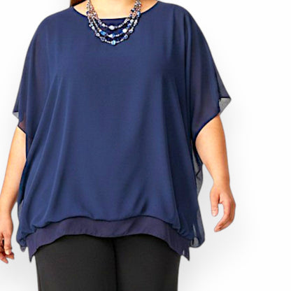 Maxi Maglia in Georgette e Viscosa Diana
