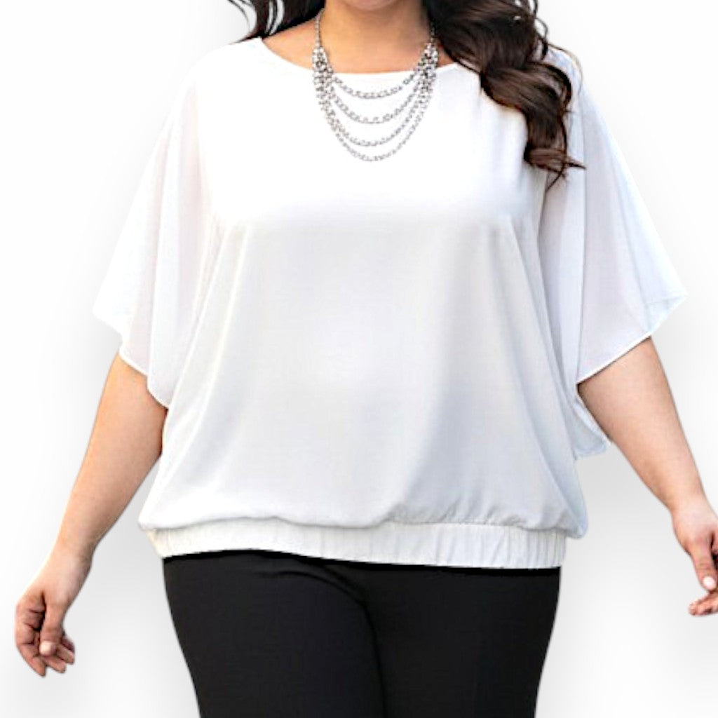 Maxi Maglia in Georgette e Viscosa Demetra
